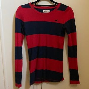 Red and blue striped hollister long sleeve